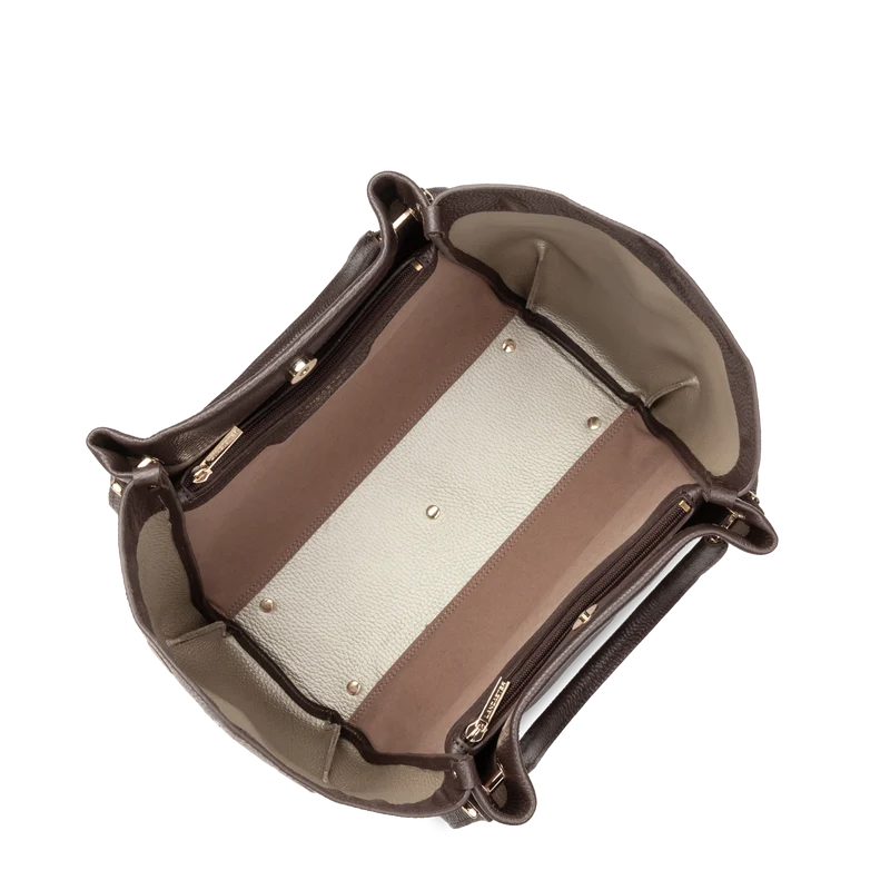 Très grand sac cabas épaule - Foulonné Double LOUISA