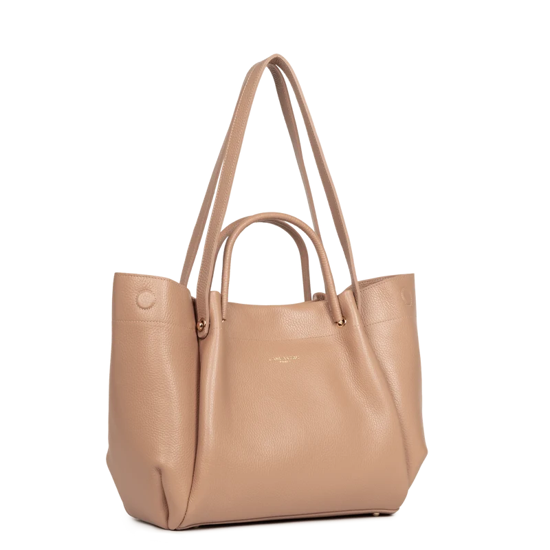Très grand sac cabas épaule - Foulonné Double LOUISA