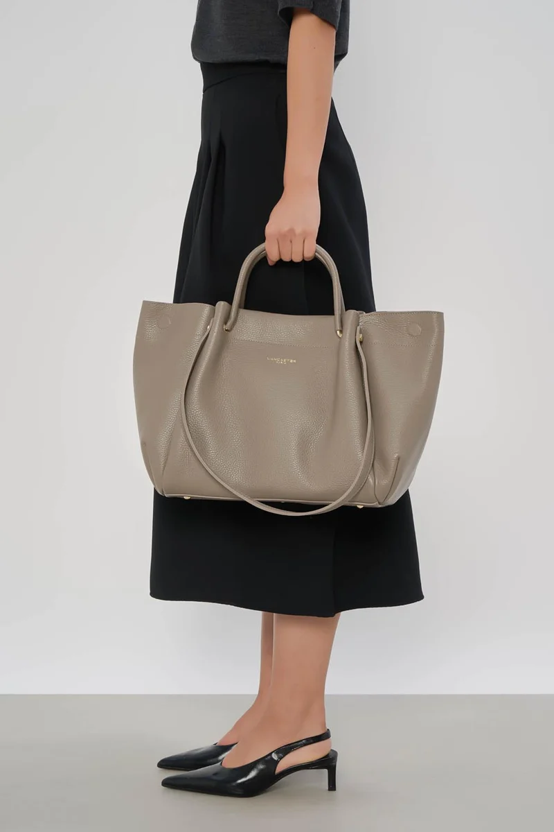 Très grand sac cabas épaule - Foulonné Double LOUISA