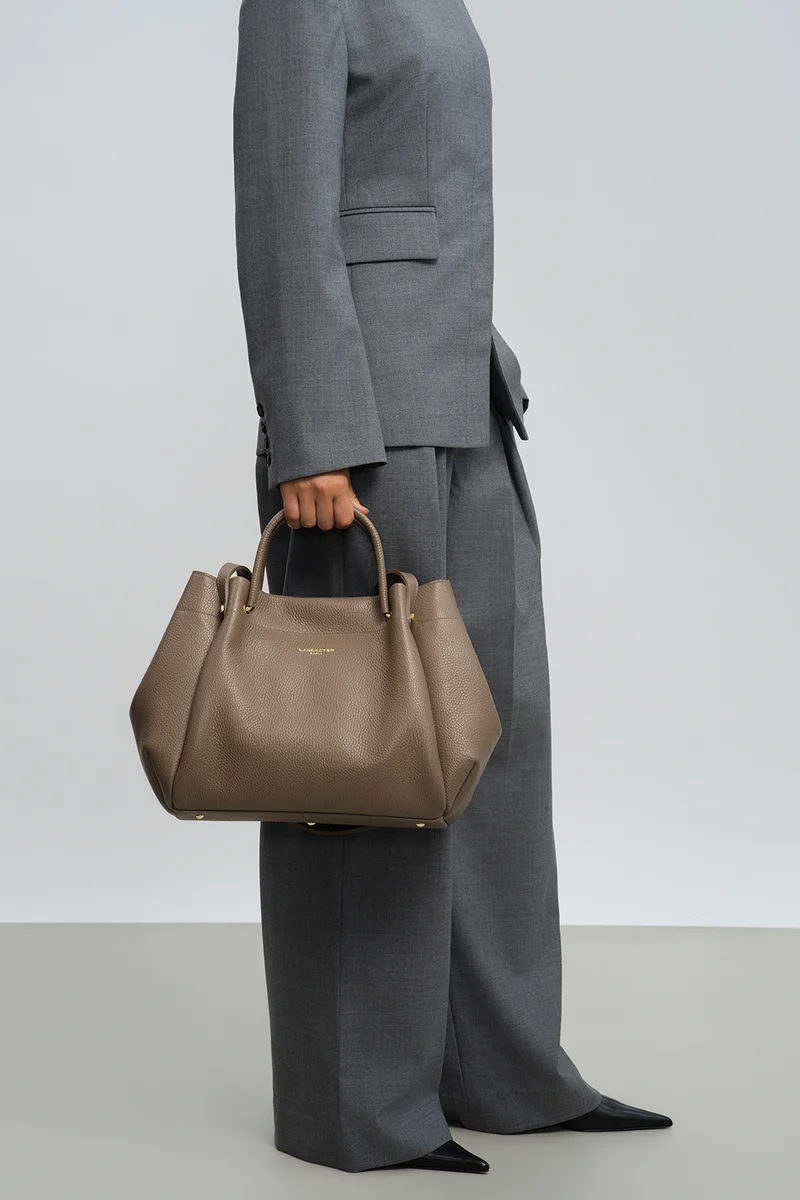 Très grand sac cabas épaule - Foulonné Double LOUISA