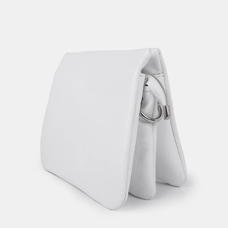 Bolso bandolera para mujer con tres compartimentos blanco Noelia
