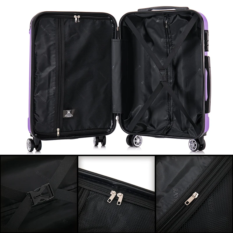 Maleta Cabina ABS 55x40x20cm 44L - 20 Pulgadas Morado - Marina