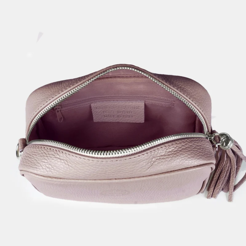 Bolso de bandolera piel con pompón Cristin Primavera Nude