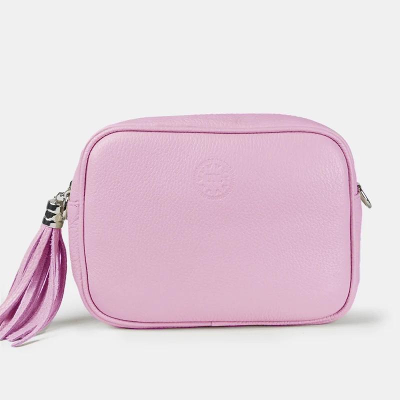 Bolso de bandolera piel con pompón Cristin Primavera Lila