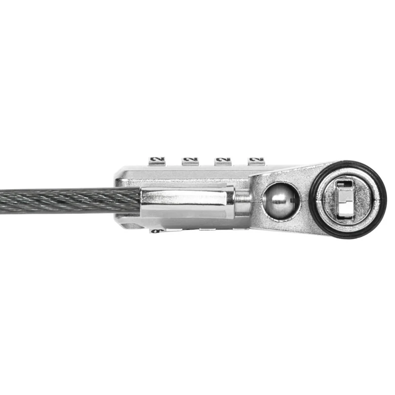 DEFCON® Ultimate Cable Combinado Serializado Universal Candado con Cabezal Adaptable Slimline Candado - (Paquete B2B 25)