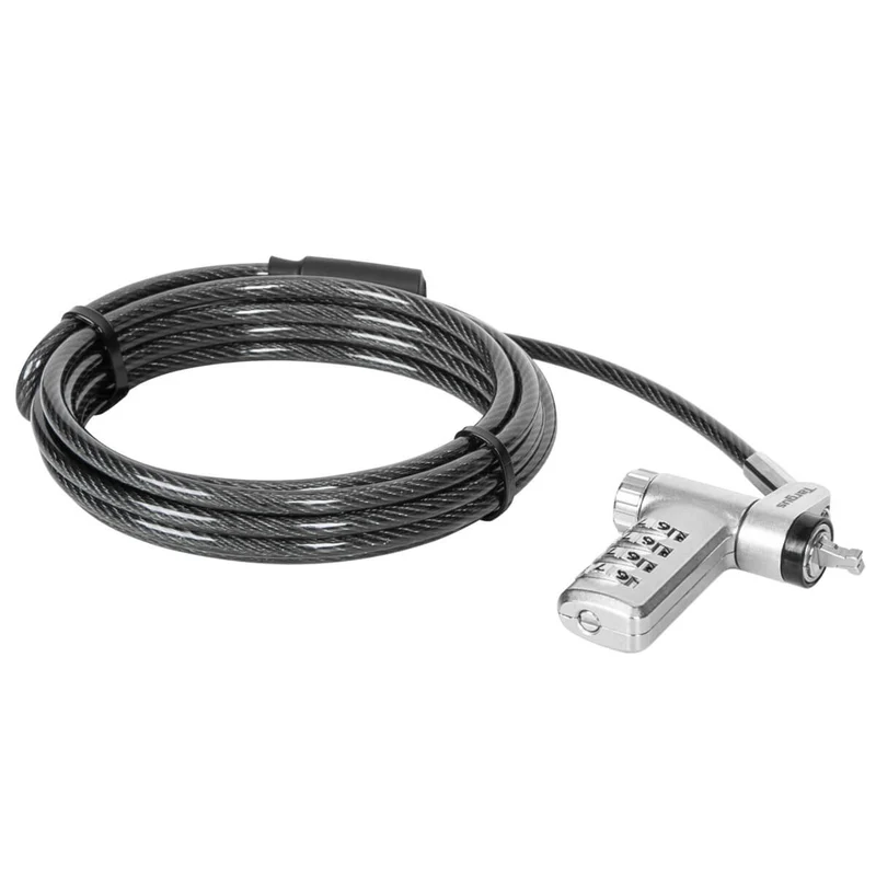 DEFCON® Ultimate Cable Combinado Serializado Universal Candado con Cabezal Adaptable Slimline Candado - (Paquete B2B 25)