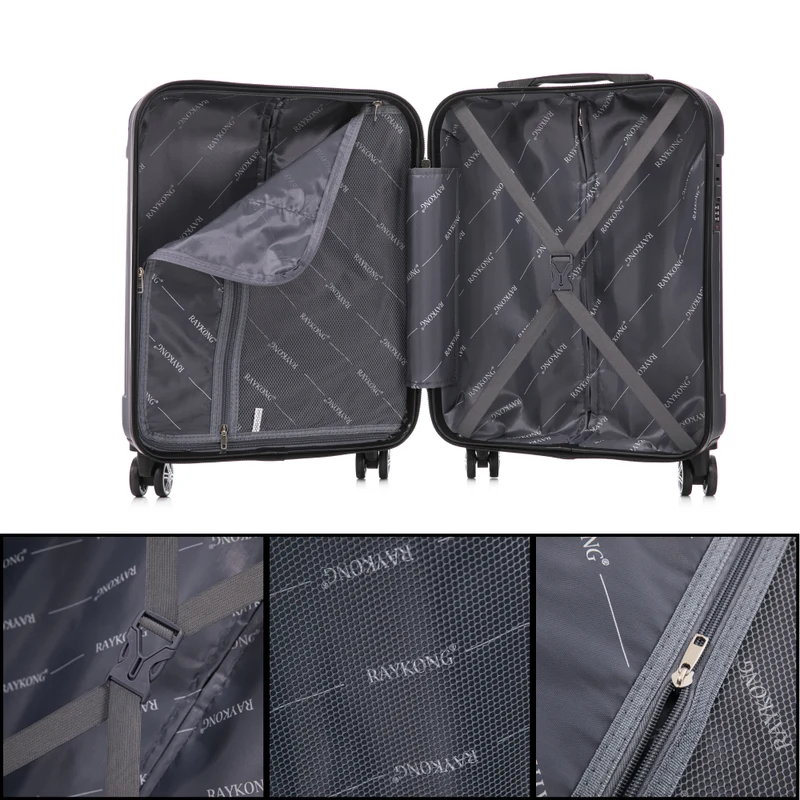 Raykong Maleta Cabina ABS 55x40x20cm (44L) Maxima aprovechamiento de espacio - 20 Pulgadas - AzulMarino