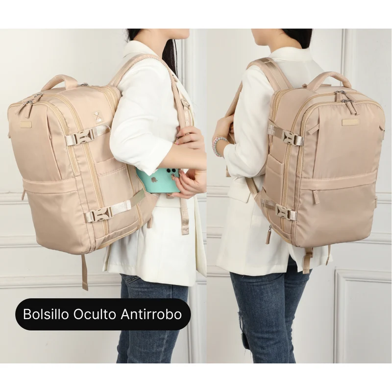 1990s Mochila de viaje cabina expandible para Ryanair 40x25x20-25cm,con bolsa de zapatillas,mochila casual