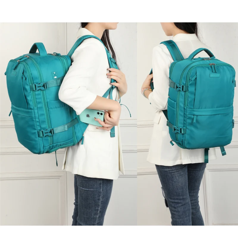 1990s Mochila de viaje cabina expandible para Ryanair 40x25x20-25cm,con bolsa de zapatillas,mochila casual