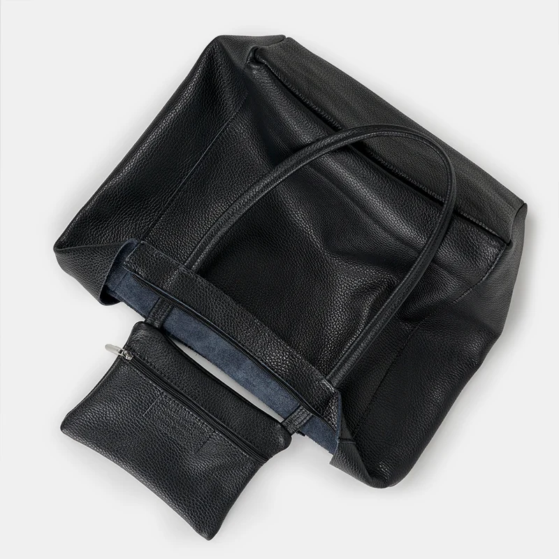 Bolso shopper para mujer de piel para personalizar negro Amy