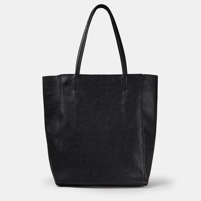 Bolso shopper para mujer de piel para personalizar negro Amy