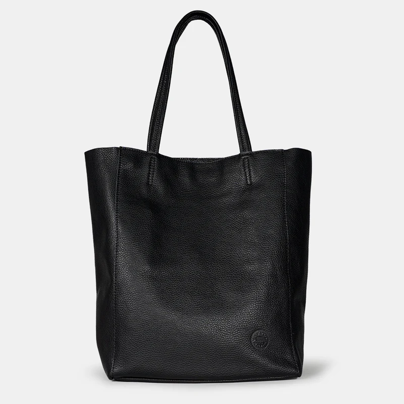 Bolso shopper para mujer de piel para personalizar negro Amy