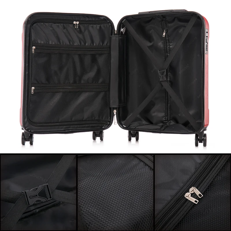 Maleta Cabina 55x40x20cm Policarbonato (44L) - 20 Pulgadas - Burdeos