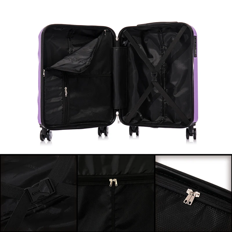 Raykong Maleta Cabina ABS 55x40x20cm (44L) - 20 Pulgadas Morada - Waves