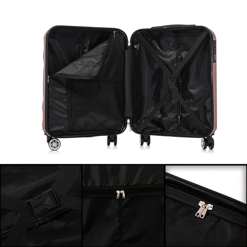 Raykong Maleta Cabina ABS 55x40x20cm (44L) - 20 Pulgadas RosaDorada - Waves