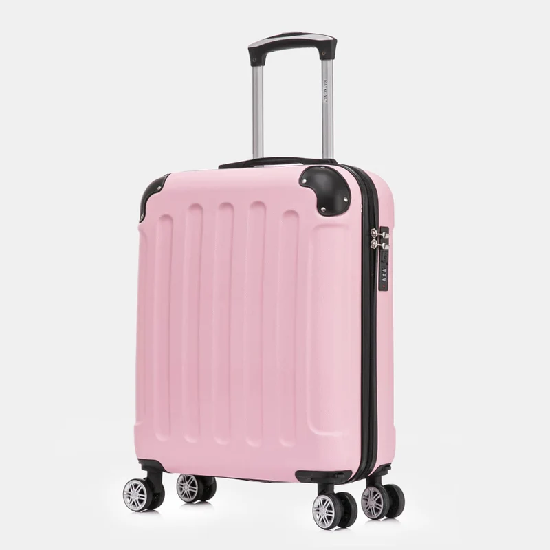 Raykong Maleta Cabina ABS 55x40x20cm (44L) Maxima aprovechamiento de espacio - 20 Pulgadas - RosaClaro