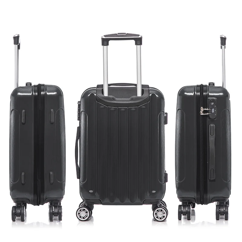 Maleta Cabina 55x39x21cm Policarbonato 45L - 20 Pulgadas Negro - Seda