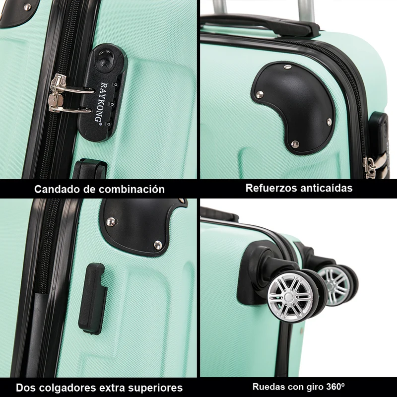 Maleta Cabina ABS 55x40x20cm (40L) - 20 Pulgadas Menta - Marina