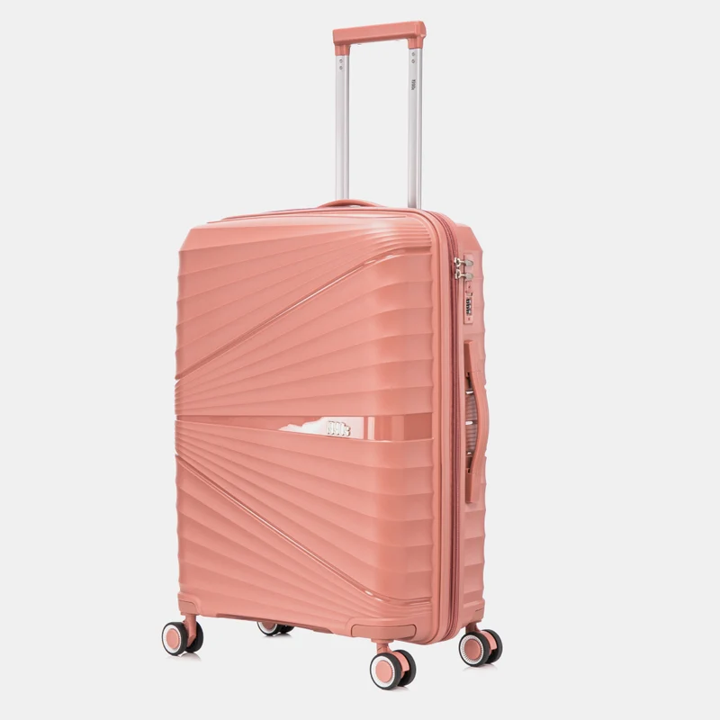 1990s Maleta Mediana extensible 65cm de Polipropileno Choco Rosa
