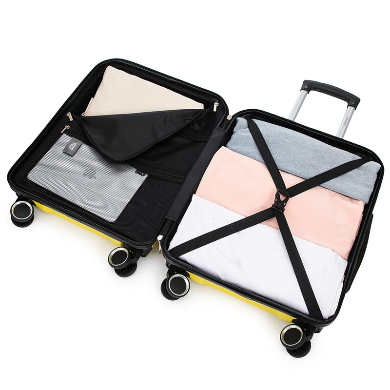RAYKONG Maleta de Cabina 55x40x20cm Policarbonato (40L) semirígida Trolley pequeño Equipaje de Mano 4 Ruedas giratorios a 360º Cierre numérico - Amarillo