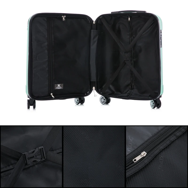 Raykong Maleta Cabina ABS 55x40x20cm (44L) Maxima aprovechamiento de espacio - 20 Pulgadas - Menta