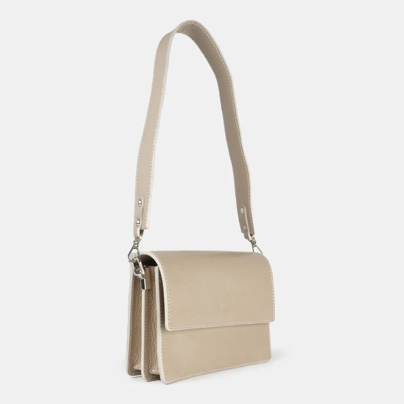Bolso bandolera de piel para mujer khaki Adina