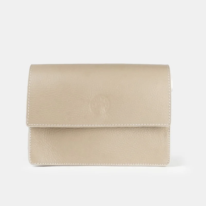 Bolso bandolera de piel para mujer khaki Adina