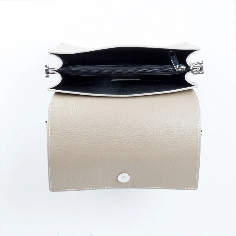 Bolso bandolera de piel para mujer khaki Adina