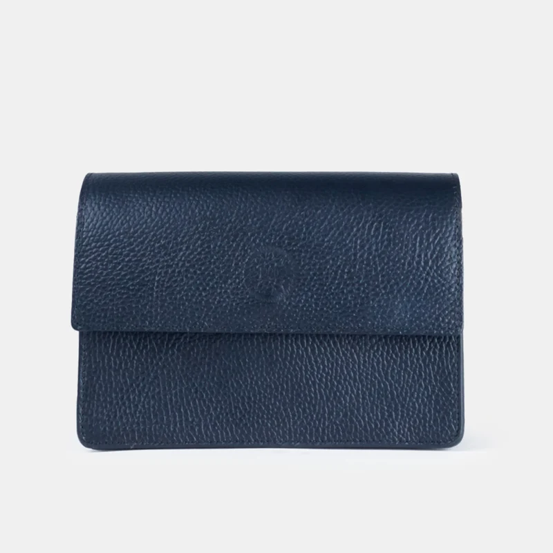 Bolso bandolera de piel para mujer azul oscuro marino Adina