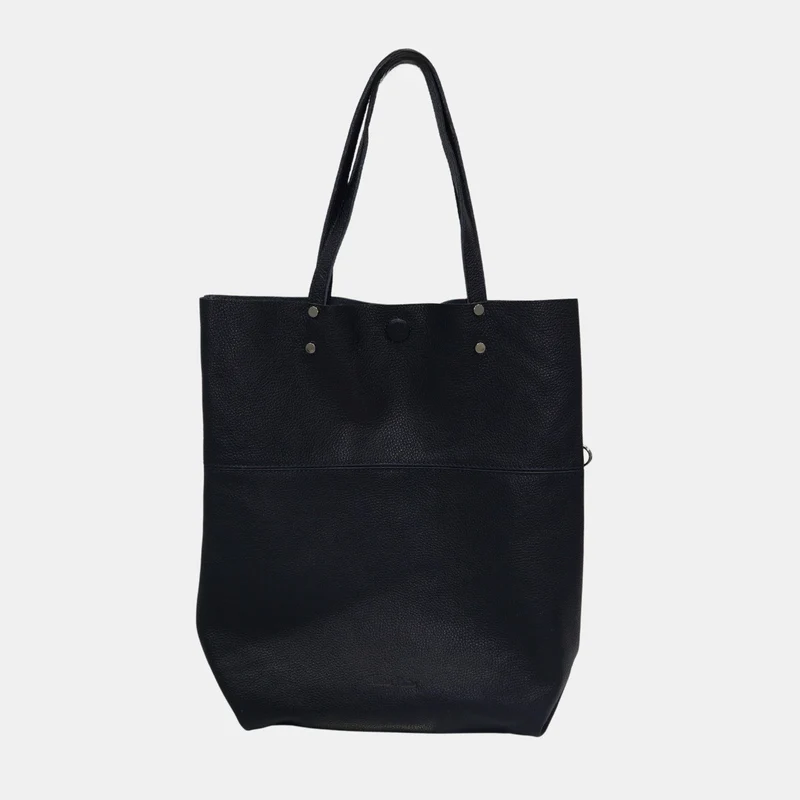 Bolso Shopper Grande de Piel para Mujer – Paulina (Azul Marino)