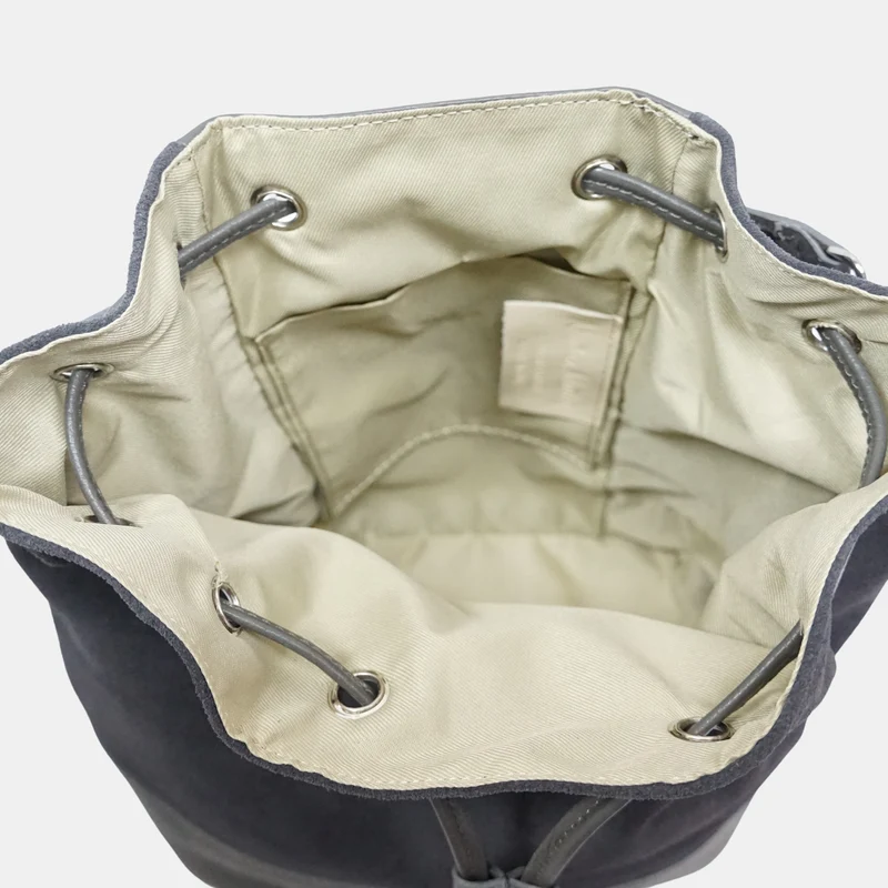 Bandolera mujer piel serraje - bolso saco Giulia (gris)