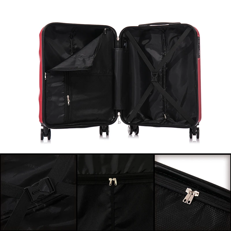 Raykong Maleta Cabina ABS 55x40x20cm (44L) - 20 Pulgadas Rojo - Waves