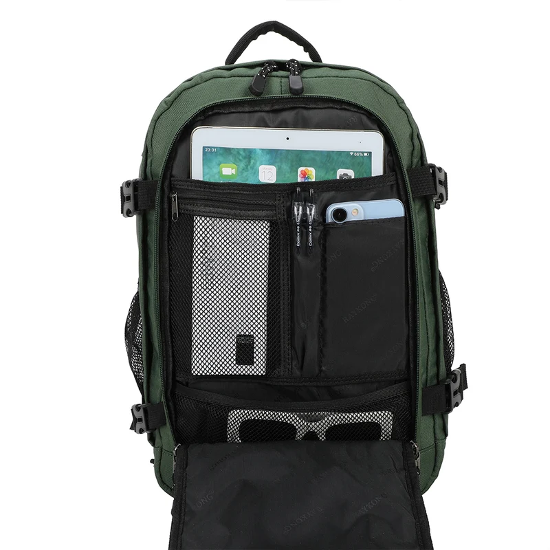 Raykong Mochila De Cabina Ryanair 40x20x25cm (20L) | Mochila De Viaje Impermeable Para Avión | Equipaje De Mano Resistente | Mochila Para Senderismo | Escolar | Trabajo - Verde