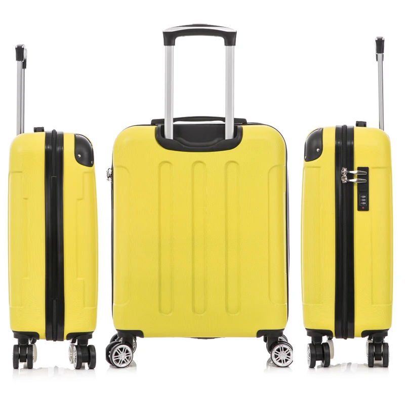 Raykong Maleta Cabina ABS 55x40x20cm (44L) Maxima aprovechamiento de espacio - 20 Pulgadas - Amarillo