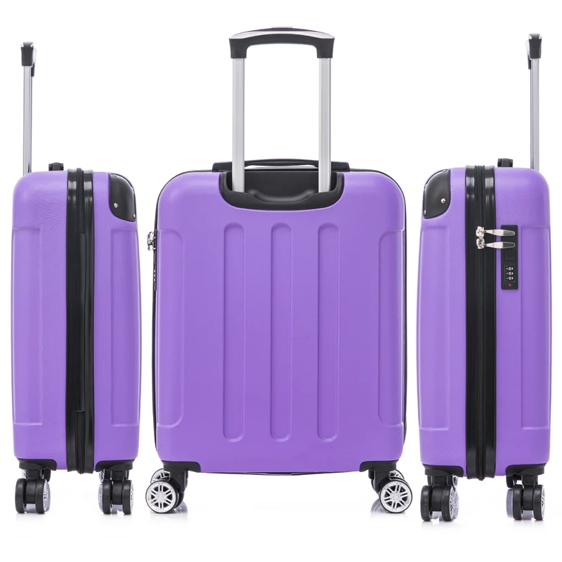Raykong Maleta Cabina ABS 55x40x20cm (44L) Maxima aprovechamiento de espacio - 20 Pulgadas - Morado