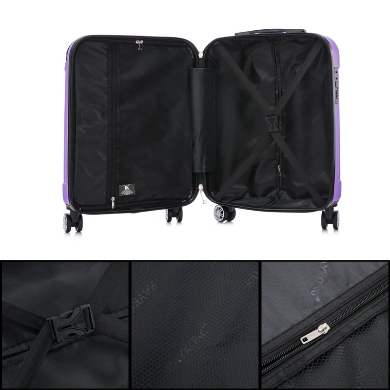 Raykong Maleta Cabina ABS 55x40x20cm (44L) Maxima aprovechamiento de espacio - 20 Pulgadas - Morado