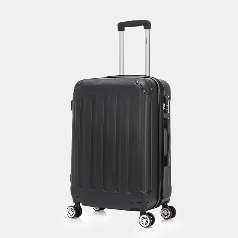 RAYKONG Maleta Mediana ABS 66x43x25cm | 71L | 24 Pulgadas | hasta 23kg semirígidas - Negro