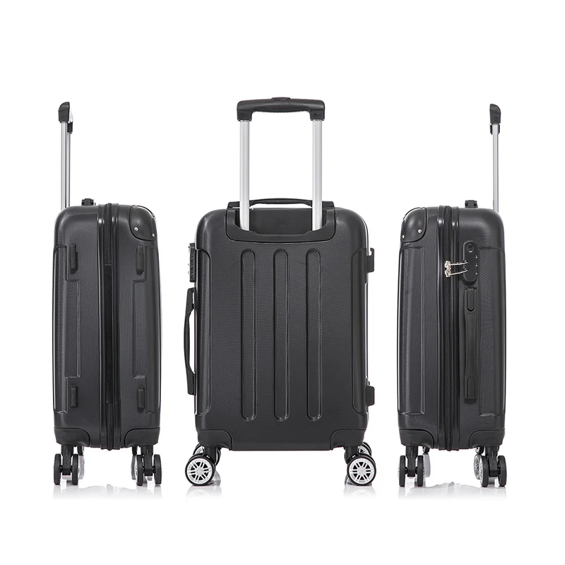 RAYKONG Maleta Mediana ABS 66x43x25cm | 71L | 24 Pulgadas | hasta 23kg semirígidas - Negro