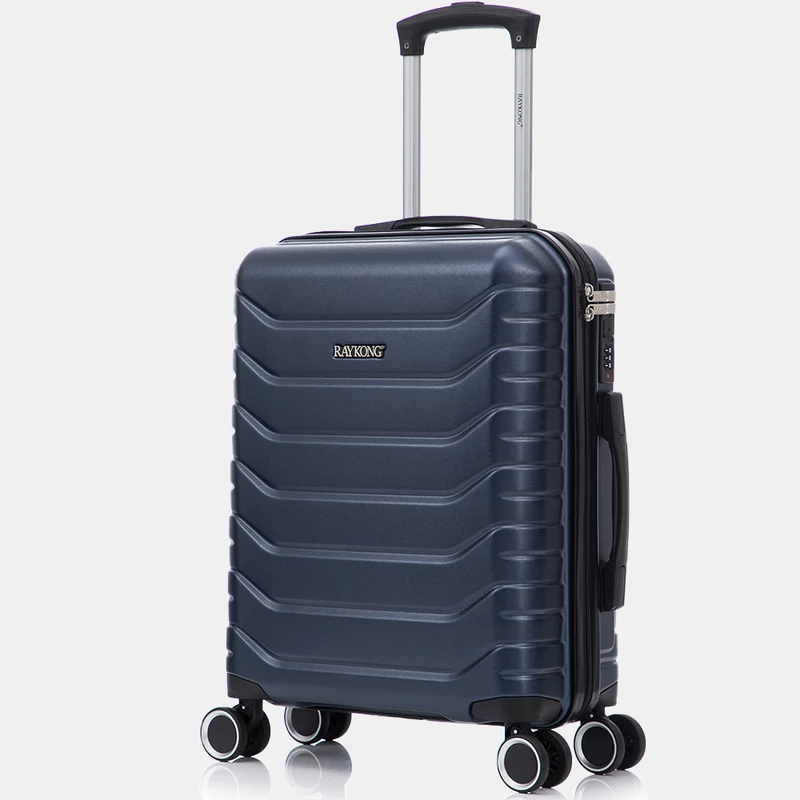 RAYKONG Maleta de Cabina 55x40x20cm Policarbonato (40L) semirígida Trolley pequeño Equipaje de Mano 4 Ruedas giratorios a 360º Cierre numérico-Azulmarino