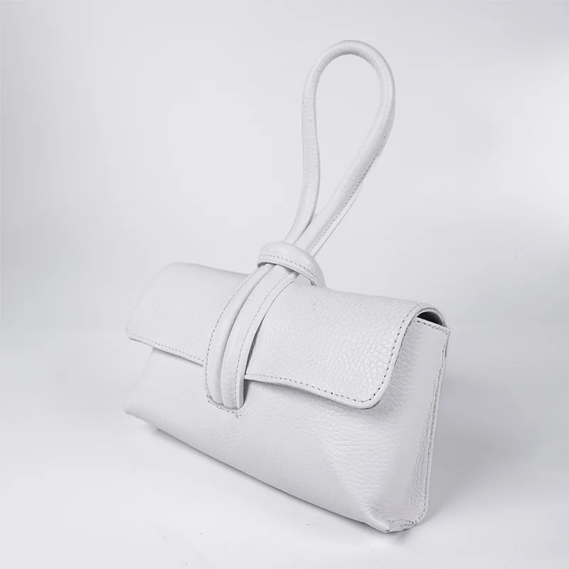Bolso de mano y bandolera de piel para mujer blanco Mónica