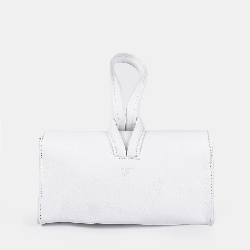 Bolso de mano y bandolera de piel para mujer blanco Mónica
