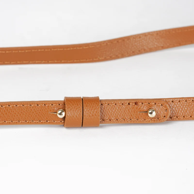 Bolso bandolera de piel para mujer marrón Ainara