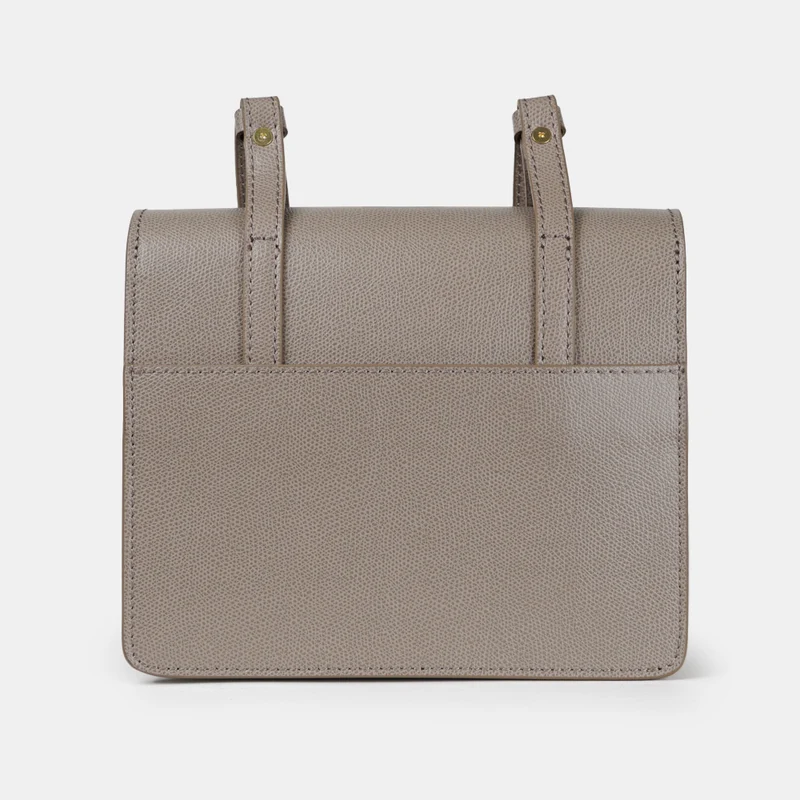 Bolso bandolera de piel para mujer khaki Ainara