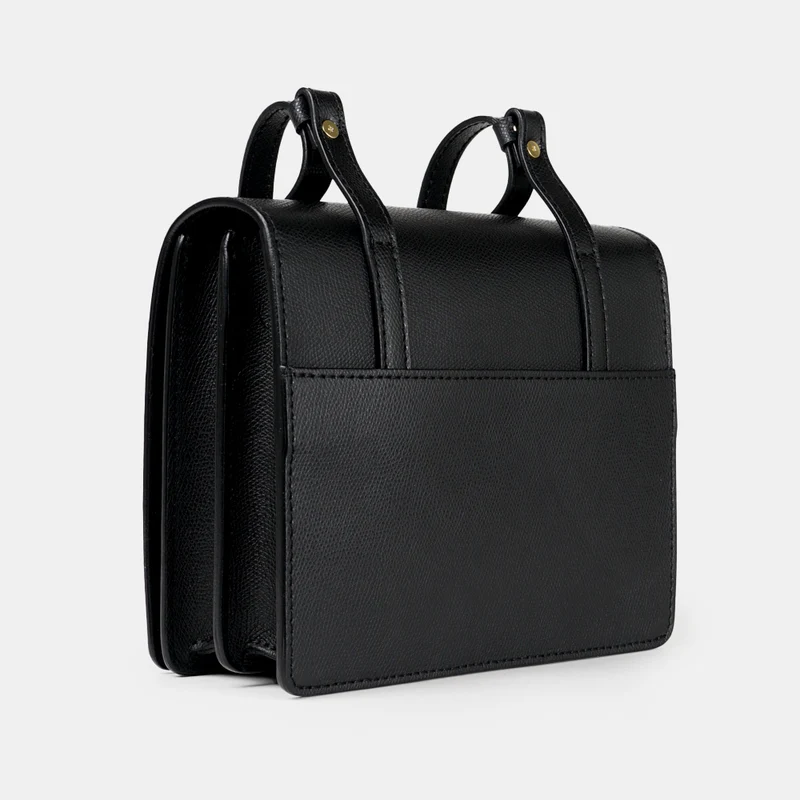Bolso bandolera de piel para mujer negro Ainara