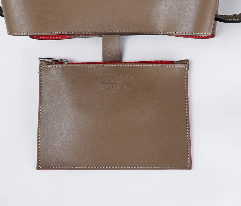 Bolso Hobo de Piel Khaki para Mujer - Leticia
