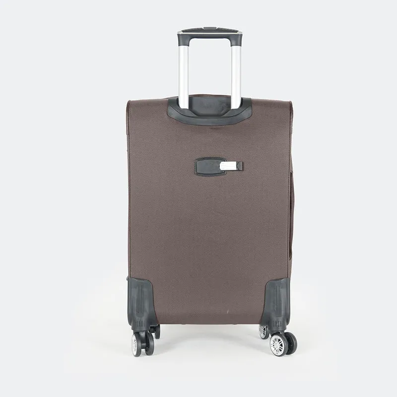Maleta de viaje blanda extensible 56cm/66cm/76cm/86cm, 10kg/15kg/20kg/23kg, de tela poliéster Pissa Marrón