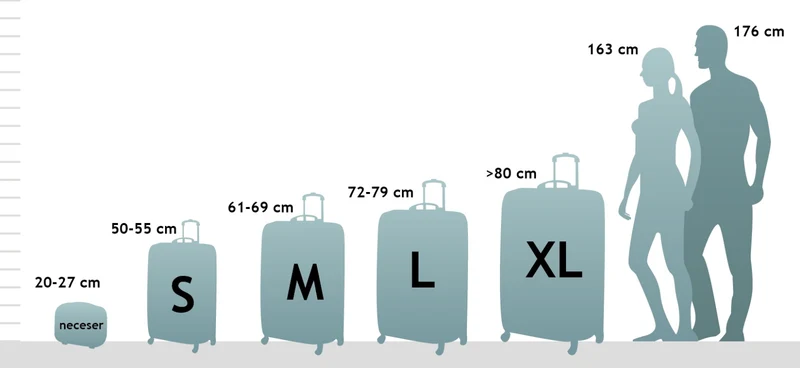 Maleta de viaje blanda extensible 56cm/66cm/76cm/86cm, 10kg/15kg/20kg/23kg, de tela poliéster Pissa Negro