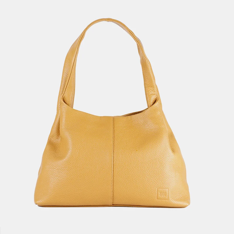 Bolso shopper de piel marrón Aureum