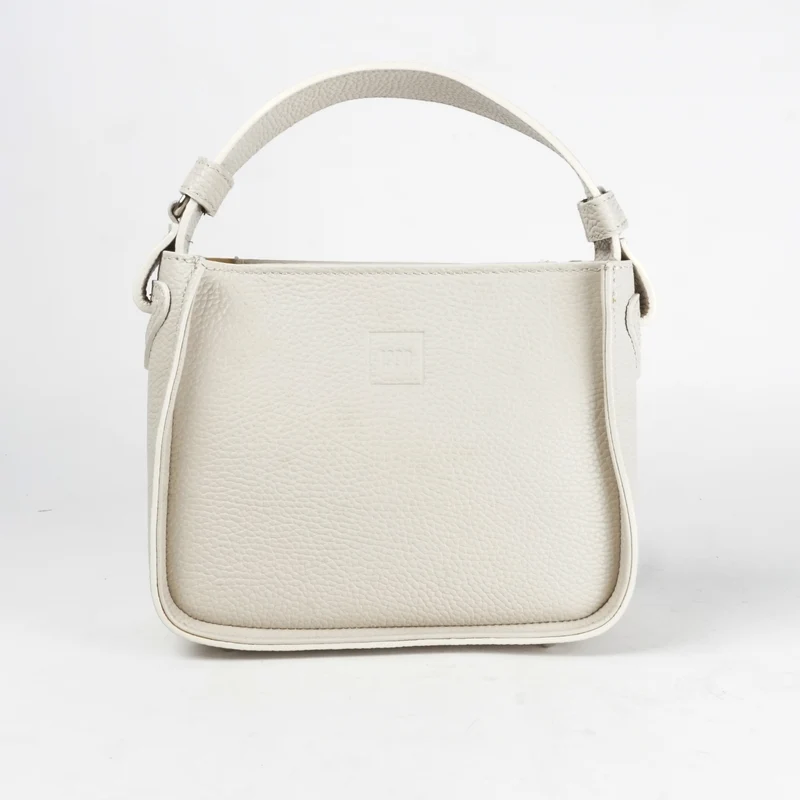 Bolso de mano de piel para mujer Pandorín beige