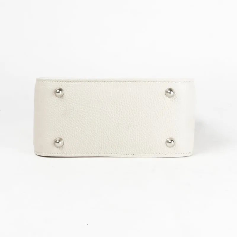 Bolso de mano de piel para mujer Pandorín beige
